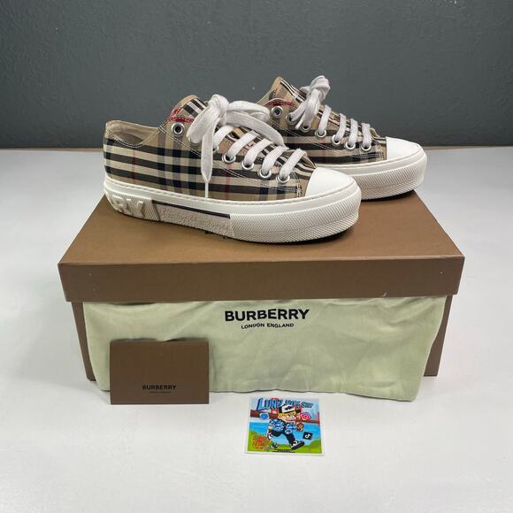Burberry Jack Check Low Top Sneakers Women’s Size 6.5 – Fits Like US 7 - Picture 1 of 14